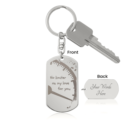 Valentines - No limiter on my love for you - Key chain